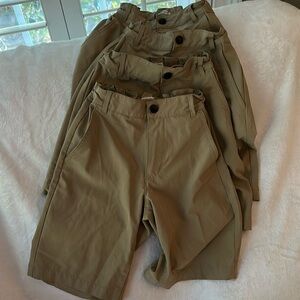 4 pair Old Navy khaki dri-fit shoes boys 12 slim